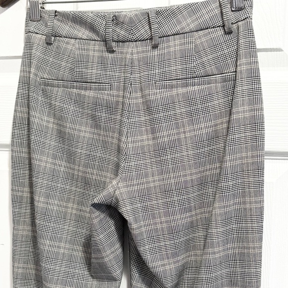 Aritzia BABATON Quentin Pants Mid Rise Slim Leg Ankle Plaid Trousers Size 0 - Picture 10 of 13